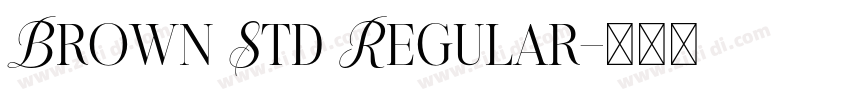 Brown Std Regular字体转换